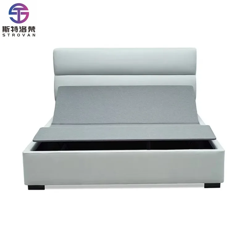 

board and Adjustable Bed Frame with PU Leather