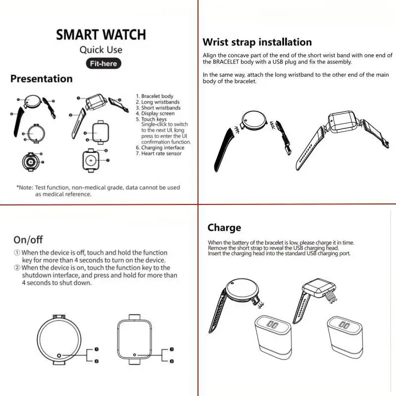 Smart Watch Real Stepcount Multi Function Step Connected Smart Watch For Men And Women Suitable For IOS And Android