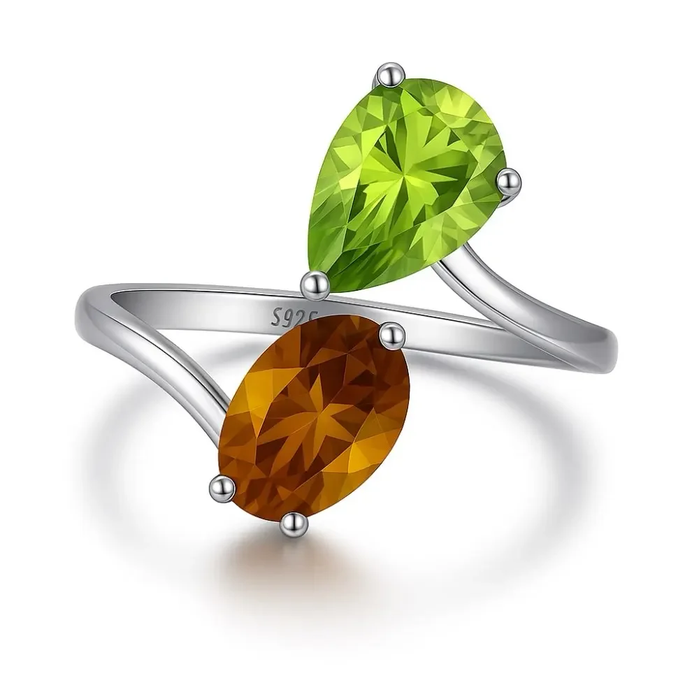 

925 sterling silver ring irregular droplet shaped ring US size ring