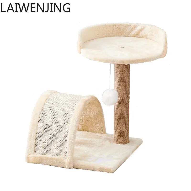 HLZ Cat Climbing Frame with Integrated Bed, Jumping Platform, Scratching Post, and Claw Grinder
