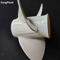 Outboard Motor Marine Propeller 3 Blades Two/Four Strokes 9.9/15/18/20HP for Hangkai Hidea Yamaha Parsun 9 Inch 9 1/4X9-J
