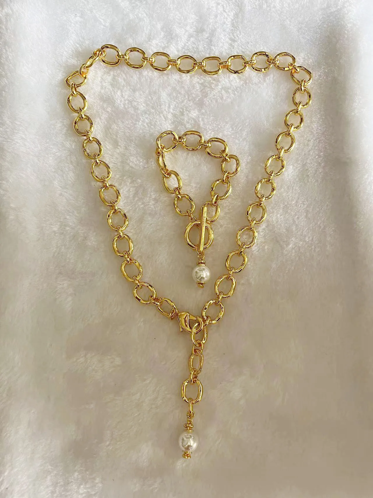 YS New UNODE50 High Quality Classic Pearl Bracelet Necklace For Christmas Gft Everyday Everything