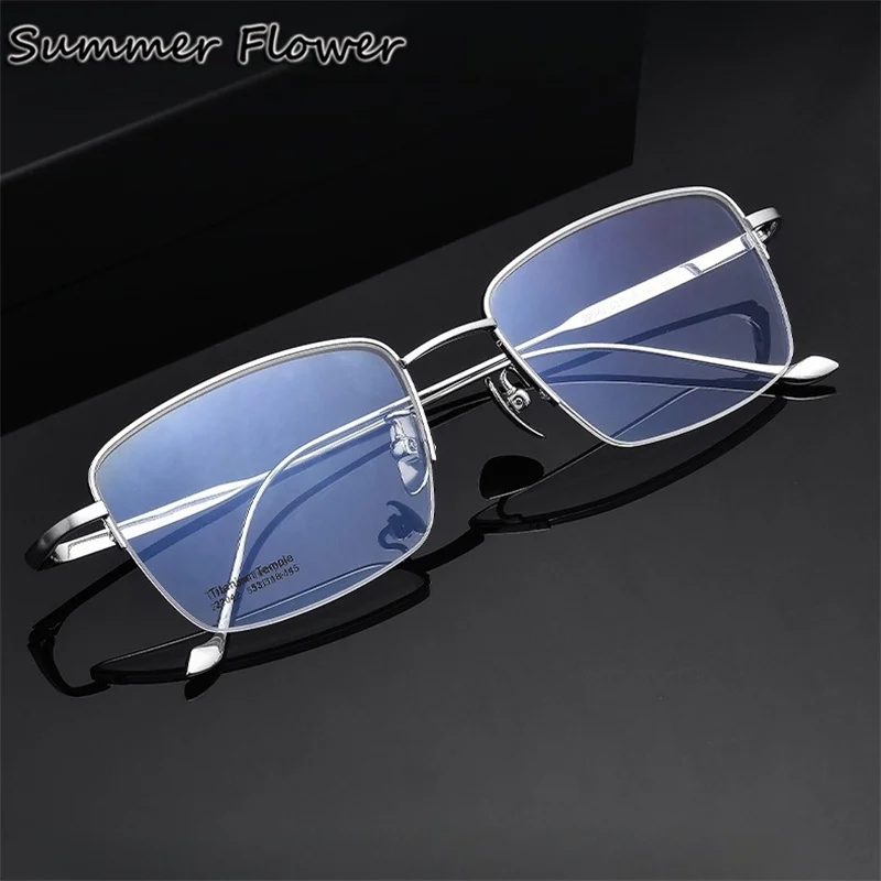 

Джентльменская оправа для очков Titan для оптических линз по рецепту для близорукости, титановые ультралегкие мужские очки с антибликовым покрытием