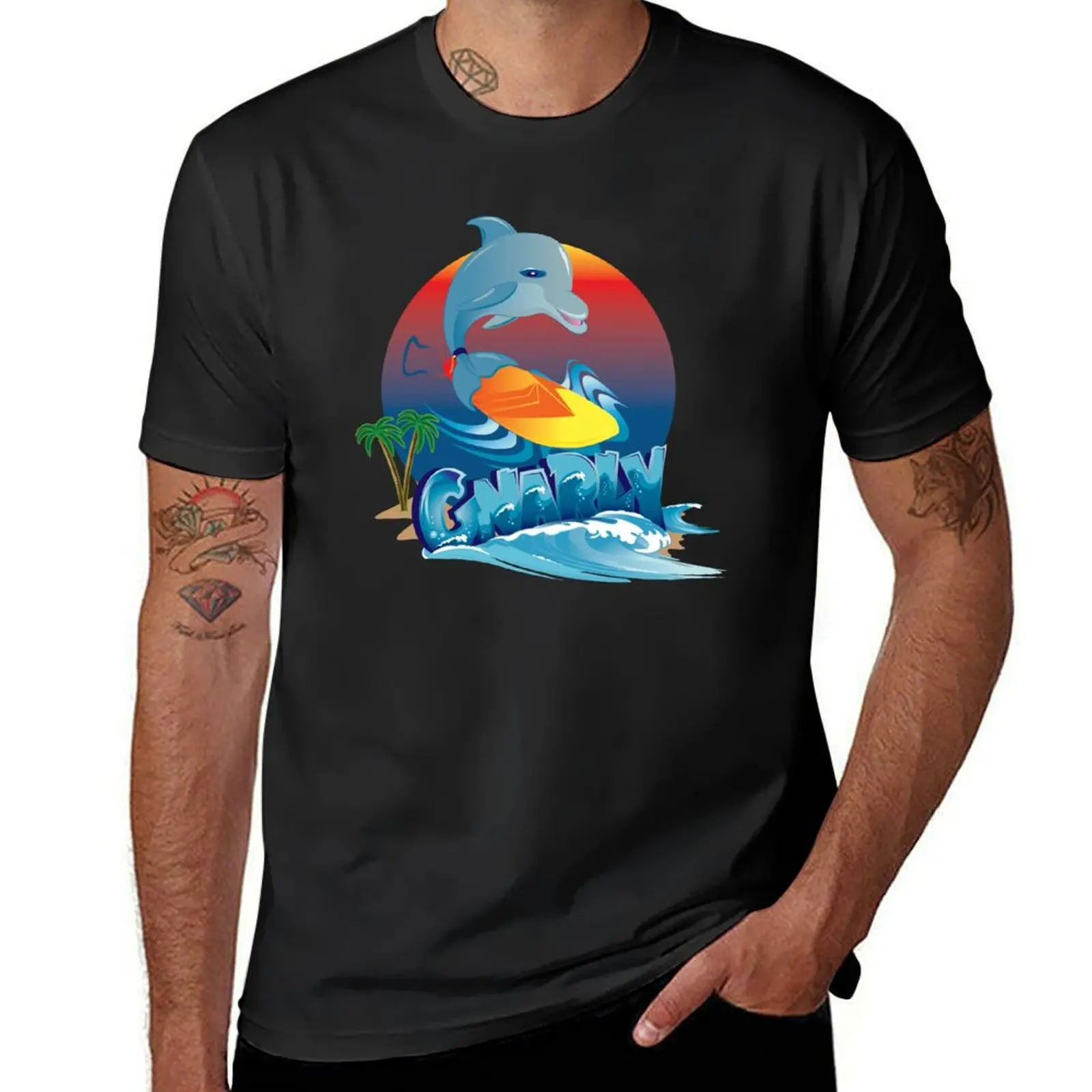 Gnarly Surf Time T-Shirt korean fashion oversizeds customs shirts graphic tees mens tall t shirts