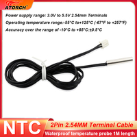 ATORCH 1M 2.54mm Oscilloscope temperature  humidity digital electronic products USB tester temperature waterproof sensor probe