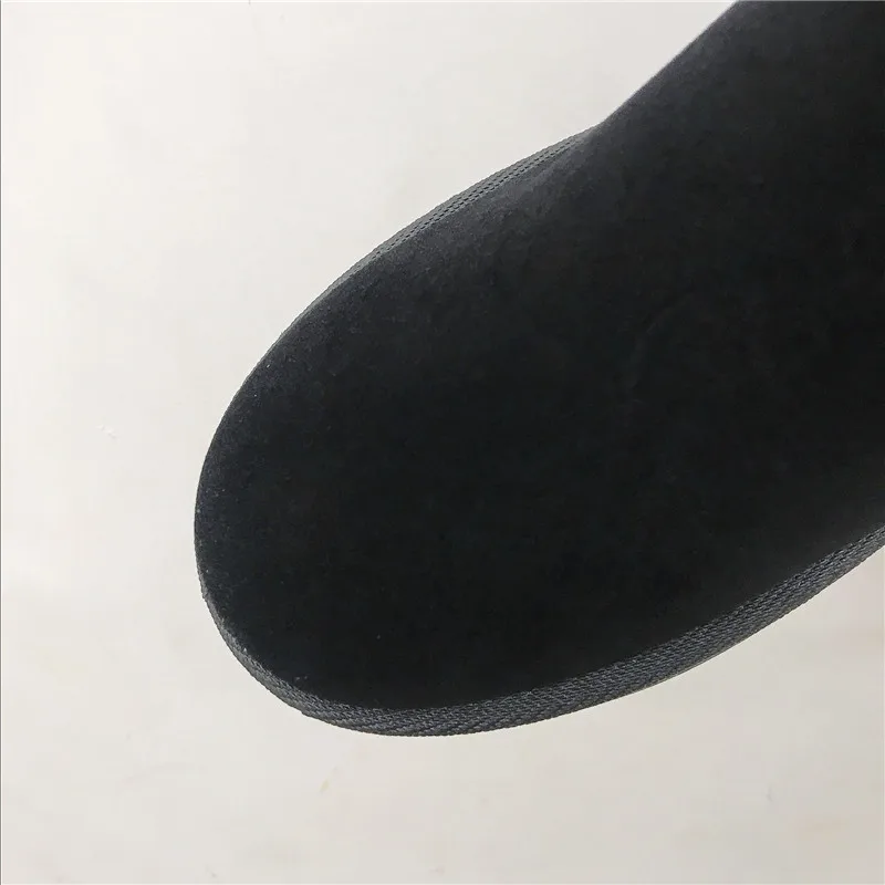 Bottes de neige rondes pour femmes, fil Parker, rinçage élastique, talon optique, talons plats, chaussures chaussettes pour femmes, qualité, hiver