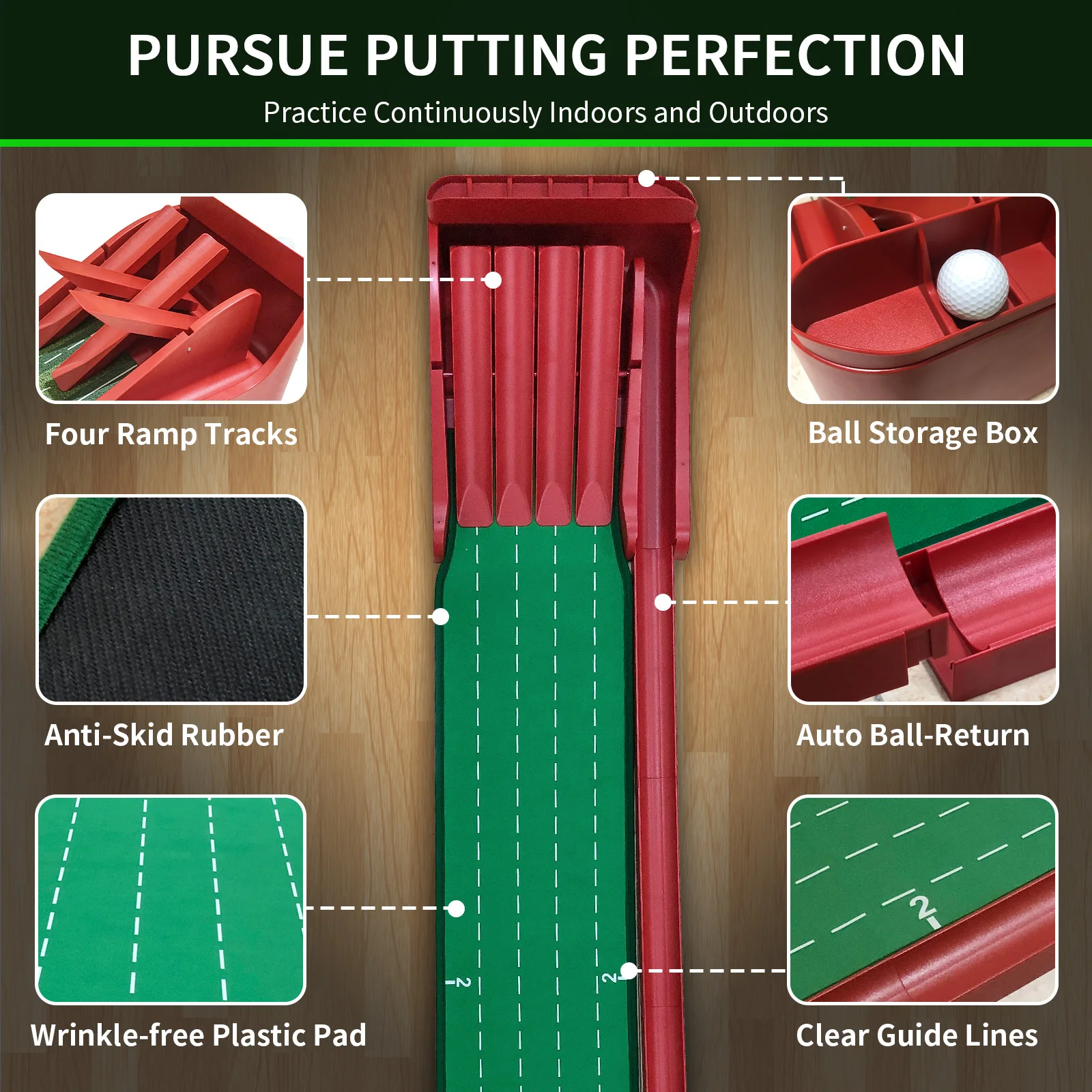 골프 퍼팅 그린 실내 매트 휴대용 퍼팅 매트 4트랙 플 - Golf Putting Mat 리뷰 및 가격