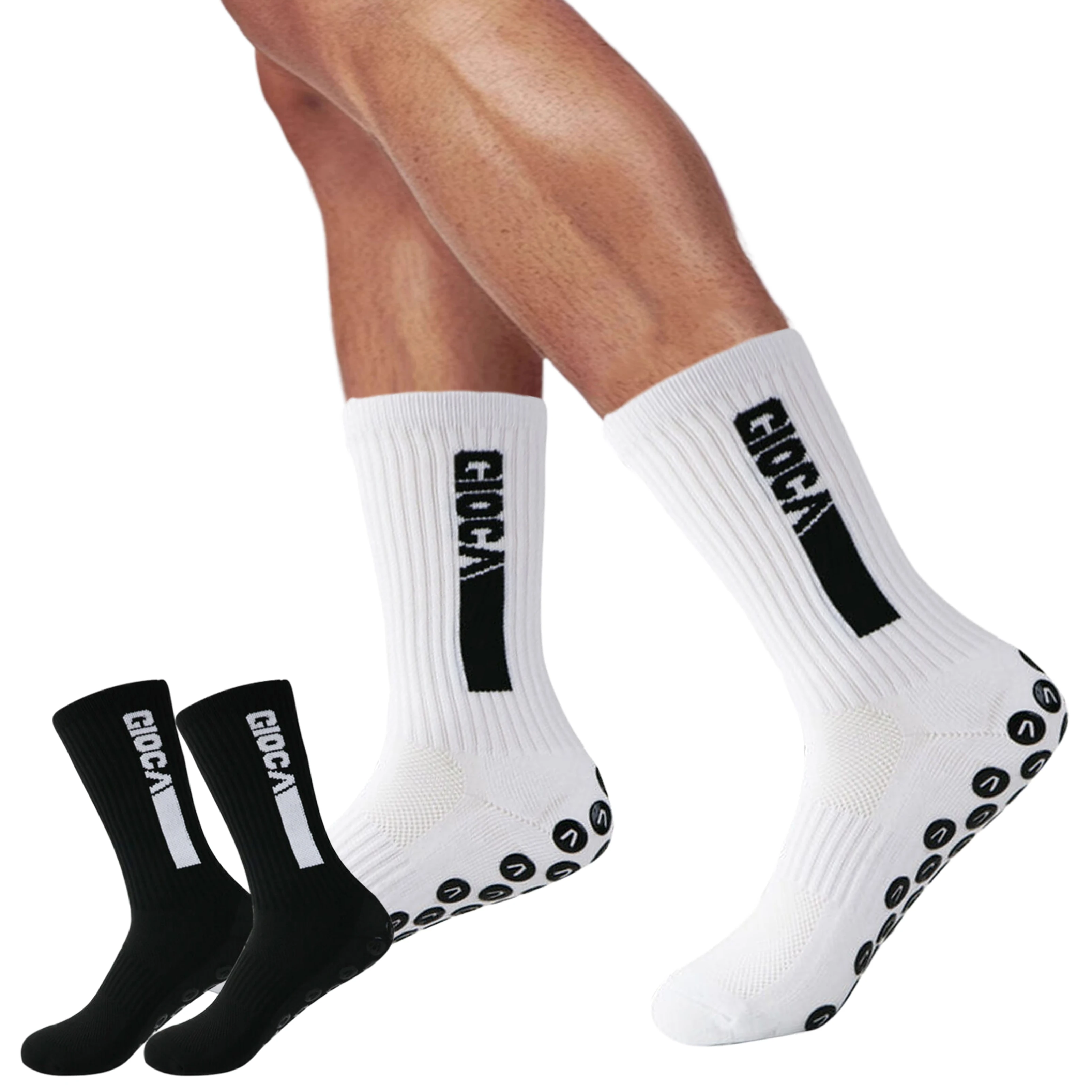 جوارب رجالية ونسائية قابلة للتنفس وغير قابلة للانزلاق ممتازة لكرة القدم وكرة السلة والرجبي وكرة القدم وركوب الدراجات والجري والتنس ولوح التزلج ​