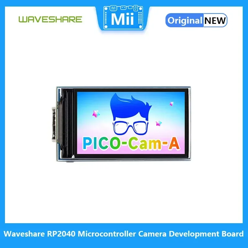 

Waveshare RP2040 Microcontroller Camera Onboard HM01B0 Grayscale Camera And 1.14inch IPS LCD Display