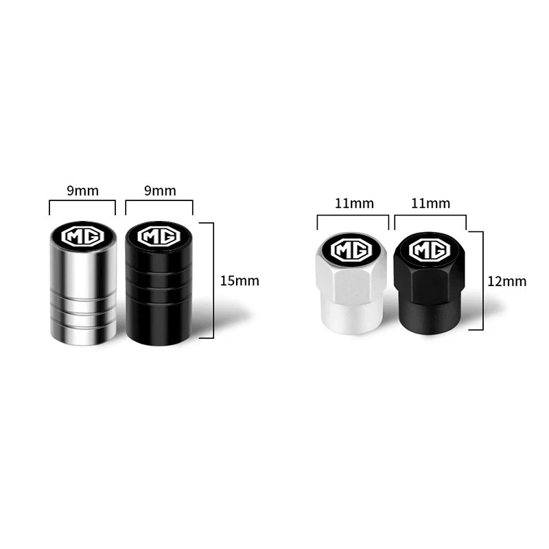 4Pc Car Styling Wheel Tire Valve Caps Stem Covers Accessories For Morris Garages MG ZS 5 7 6 Cyberster MG4 EV ES5 HS ONE EZS 3SW