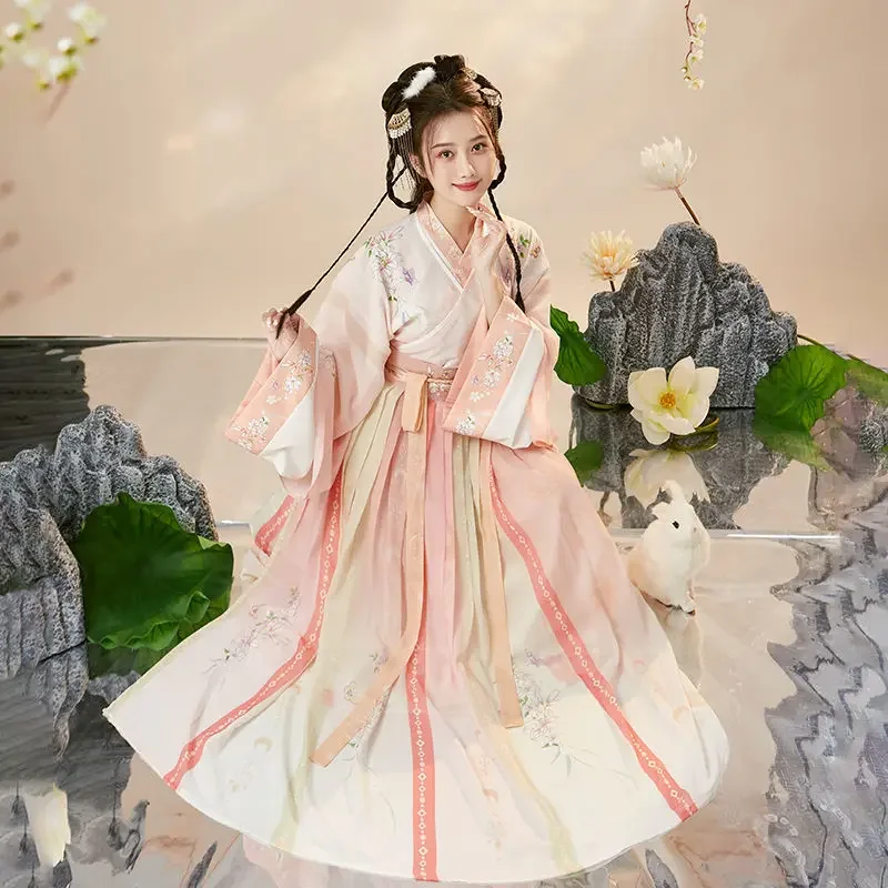 

Chinese Traditional Hanfu Dress Costume Woman Fairy Dance Costumes Ancient Han Dynasty Folk Dress Cosplay Costume Party Outfit