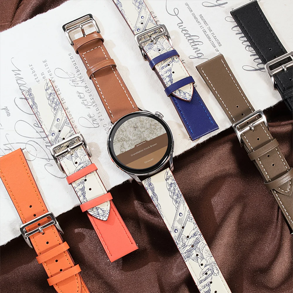 حزام من الجلد لـ Amazfit GTS 4/4mini/3/2e/GTR 4/3/2/Pro/stratos/Balance 20 مللي متر 22 مللي متر Sport Correa Amazfit bip 6-5-3-U أحزمة ساعة #1