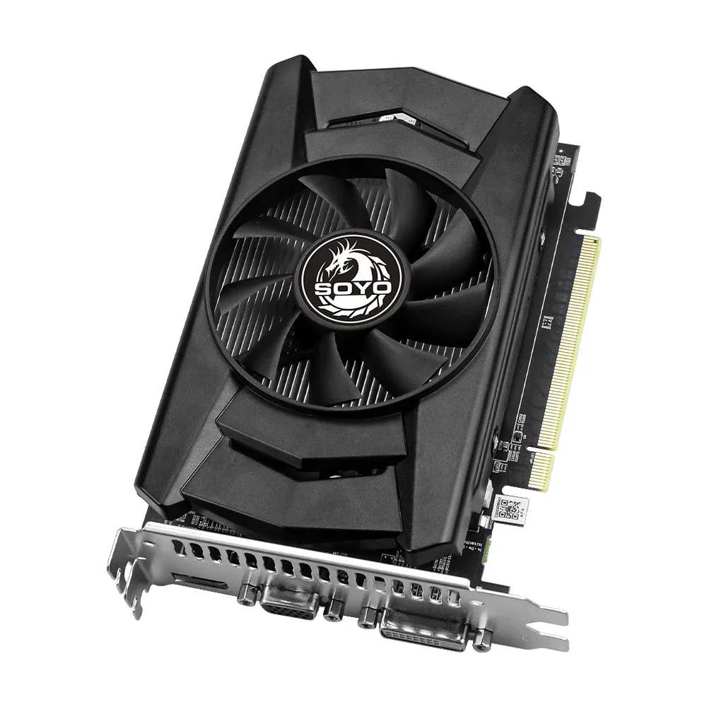 SOYO AMD Radeon R7 350 4GB Graphics Card DDR5 Memory 128Bit HDMI-compatible VGA DVI Video Card for Desktop Computer Components