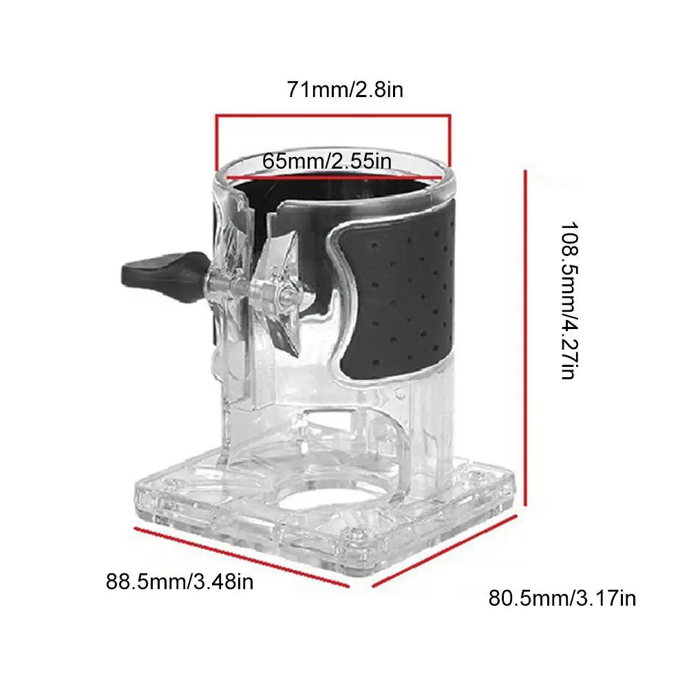 3700 Edge Trimming Machine Transparent Base Protective Cover Engraving Machines Wood Router Milling Circle Slotting Base Tools