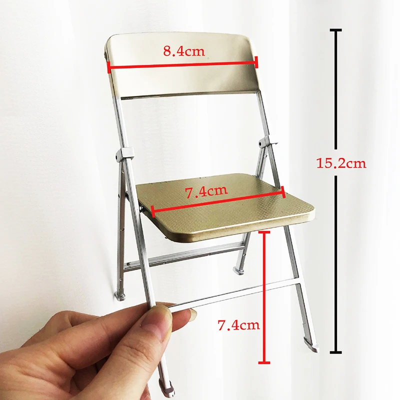 1:6 ミニカラフルな折りたたみ椅子モデルプラスチック椅子ドールハウスファッションレジャーチェアおもちゃ人形ミニチュア DIY アクセサリー装飾