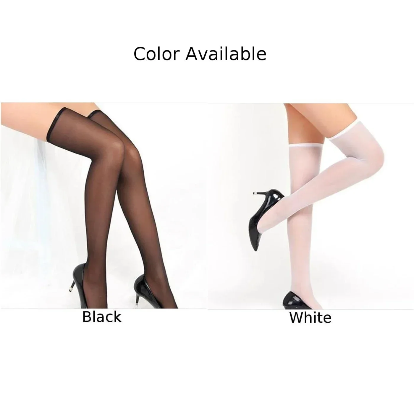Calcetines largos ultrafinos para mujer, calcetines transparentes hasta el muslo, calcetines para niñas, verano