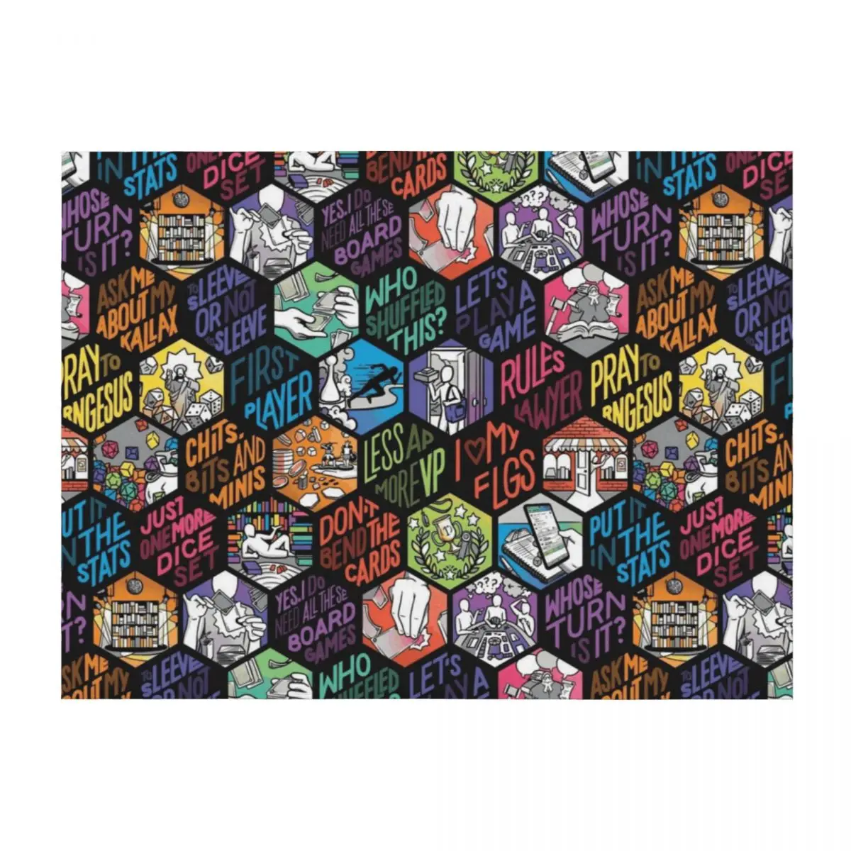 

Board Gamer Isms Hex Throw Blanket valentine gift ideas Cute Plaid blankets ands Decorative Sofa Blankets