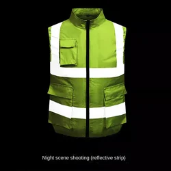 Men's ice vest fan air conditioning clothing cool construction site USB charging cooling vest workers camping fishing clothes