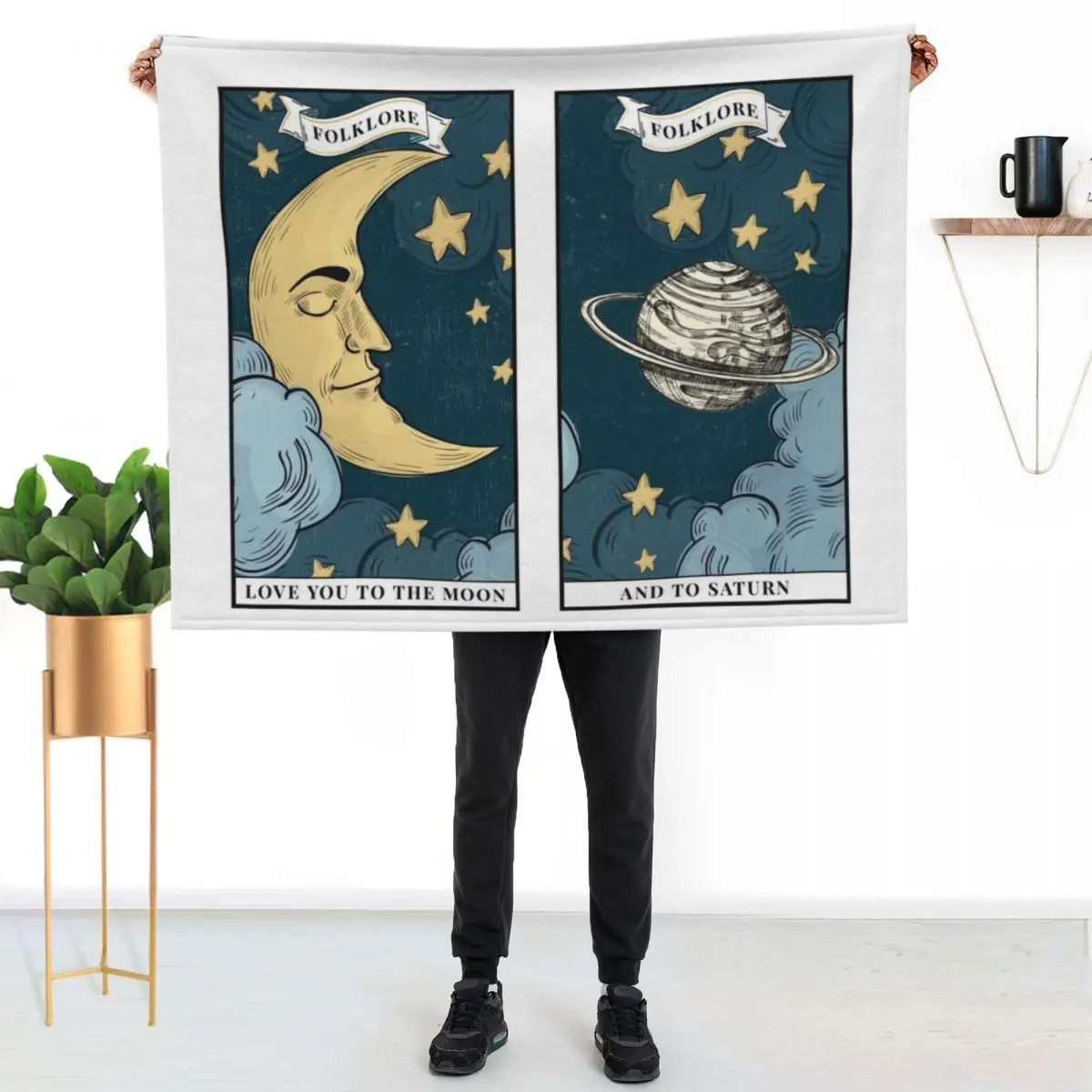 love you to the moon and back Throw Blanket Faux Fur Soft Warm Blanket for Bed