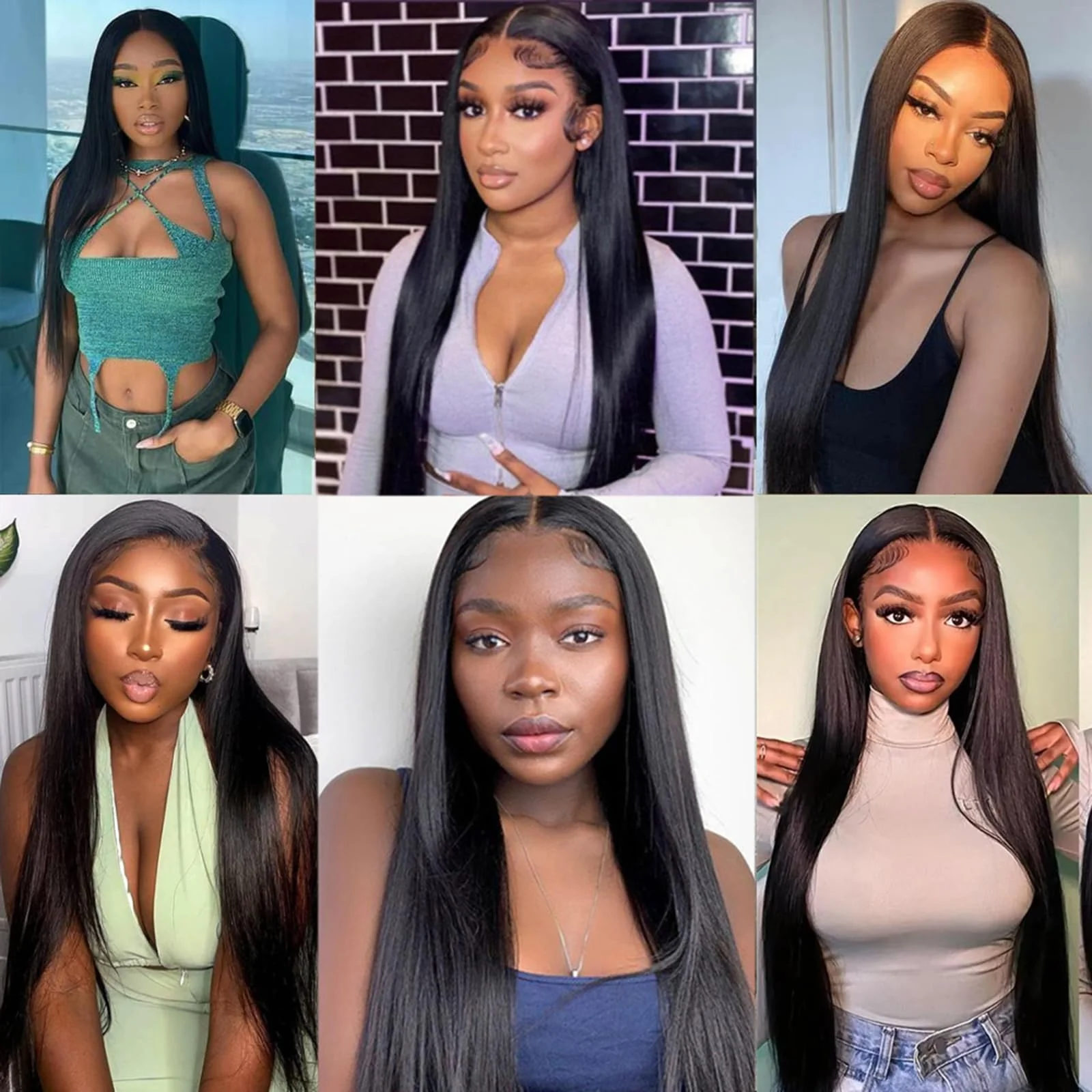 40인치 스트레이트 인모 가발 13x6 레이스 프론탈 가발 내추럴 블랙 100% 브라질리언 13x4 레이스 프론트 가발 (흑인 여성용)