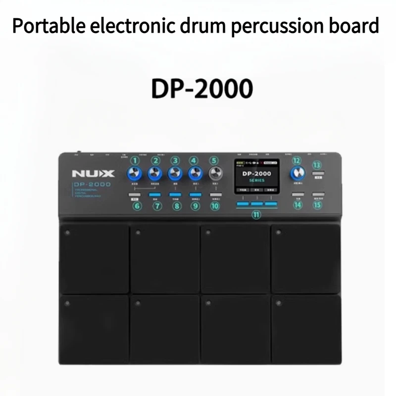 NUX DP2000 muestreador de batería electrónica almohadilla de percusión almohadilla de percusión juego de batería profesional portátil