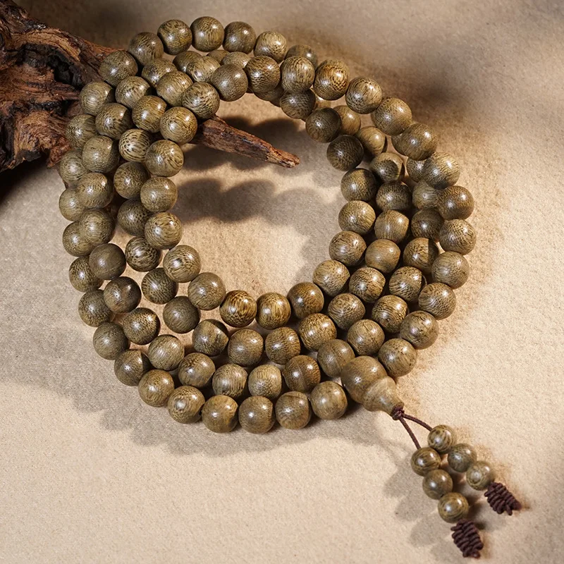 

108 Mala Beads Bracelet Brunei Soft Silk Snake Pattern Agarwood Scented Prayer Beads Hand Jewelry Gifts