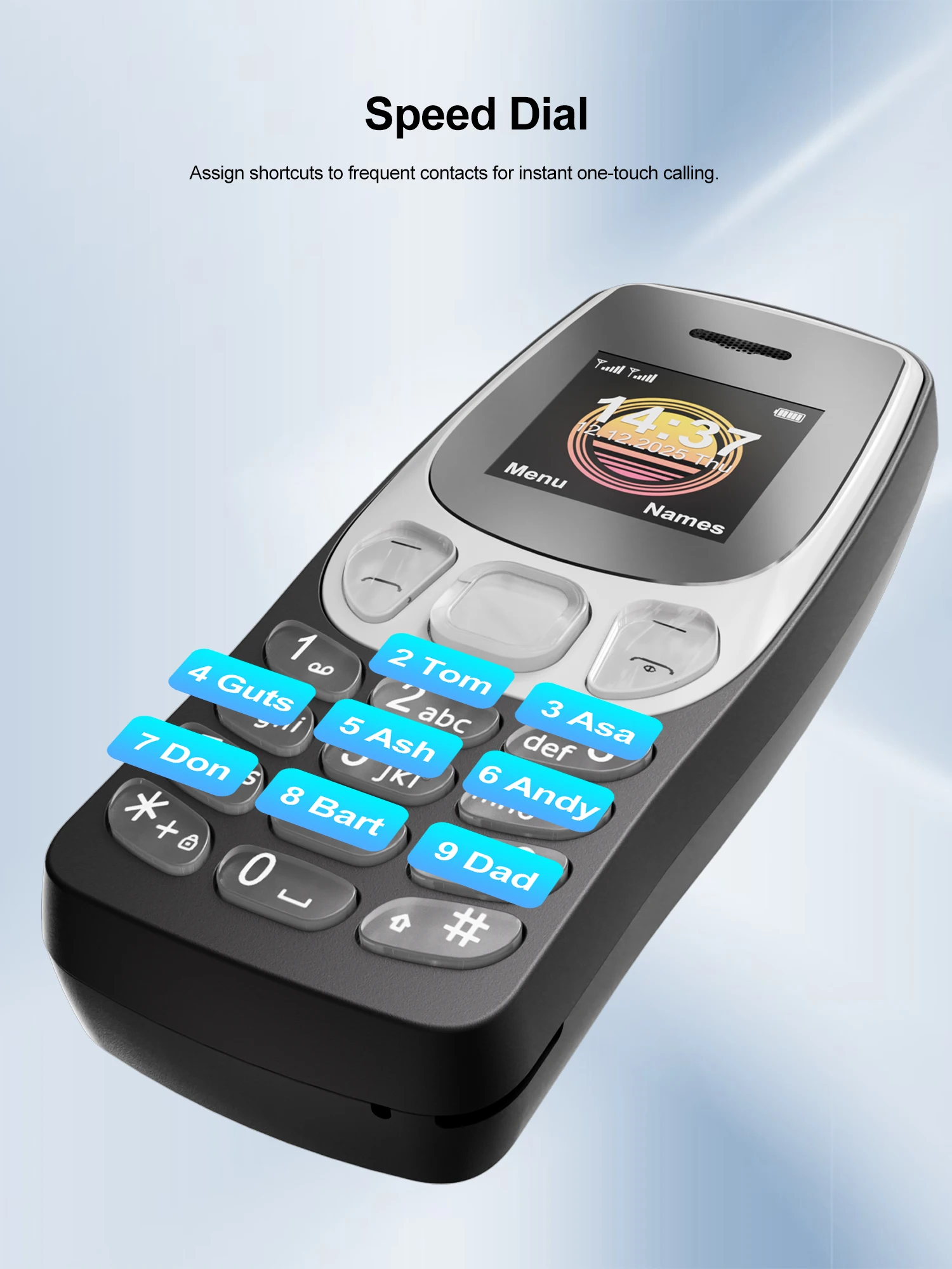 SERVO mini Mobile Phone 2G Network Bluetooth Dialer Blacklist Call Recording Dual SIM Standby 0.85" Screen Super Small Phones