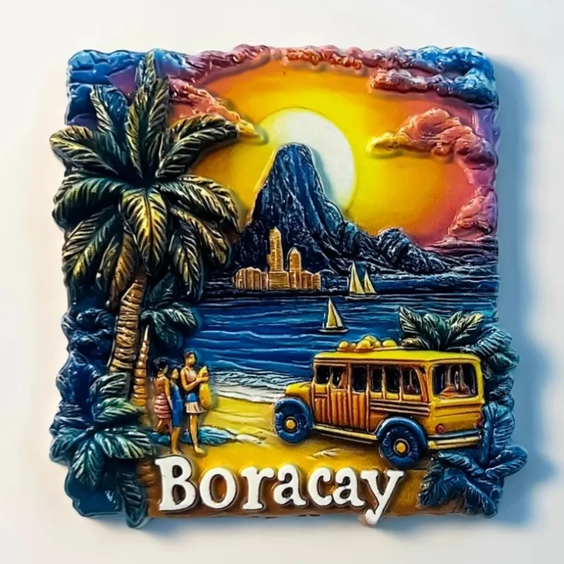 Philippines Fridge Magnets Boracay Vigan Calle Crisologo Souvenirs Manila Chocolate Hills Palawan Fridge Stickers Birthday Gifts
