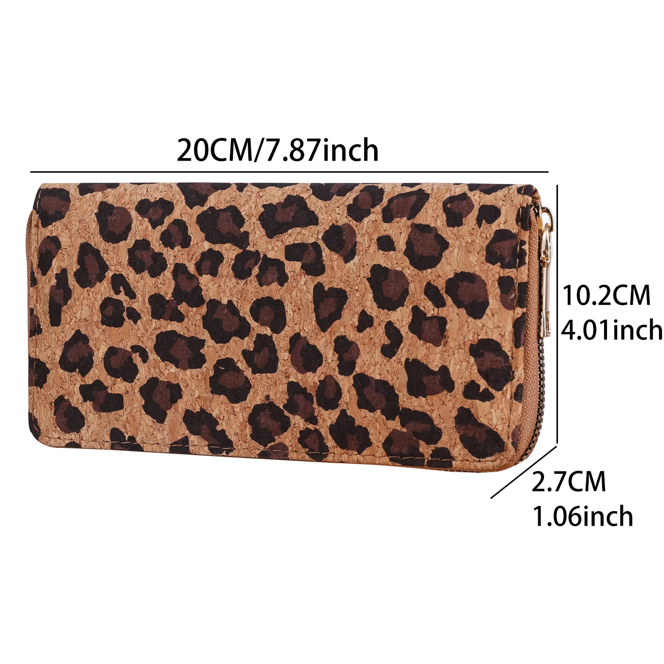 Portafoglio retrò minimalista con stampa leopardata, porta carte multifunzionale e Multi, borsa a mano alla moda