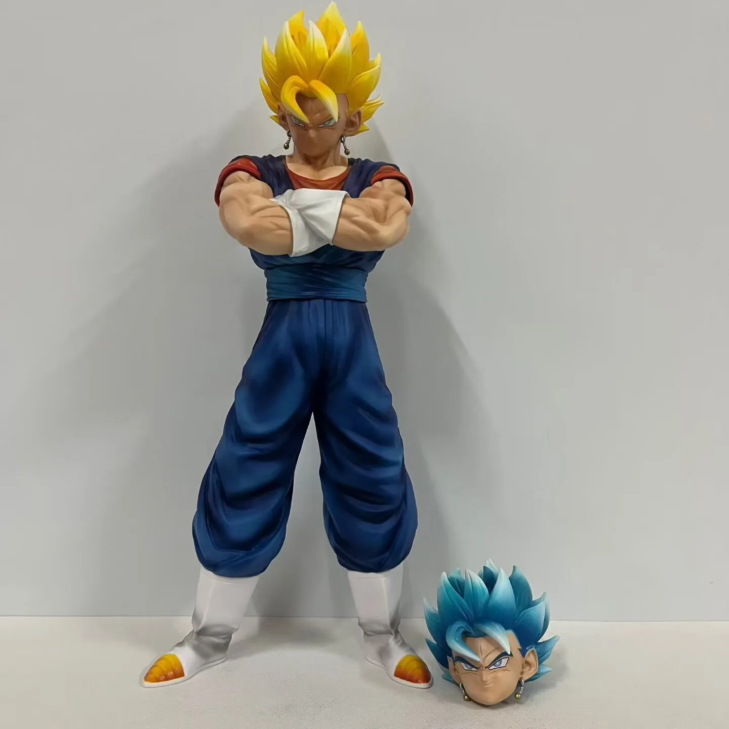 Super Saiyan Vegito Blue and Yellow Hair Action Collectible Figure Anime Character Model Desktop Display Gift