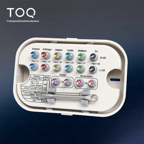 Imagen 2 del producto Herramientas de destornillador de alta calidad, llave dinamométrica para implante Dental, trinquete de 10-70NCM con controladores y Kit de llaves