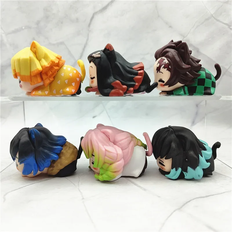 Ramdon 1PCS Demon Slayer Anime Figures Kamado Nezuko Action Figure Collection Fecoration Model Doll Fans Gifts Kids Toys