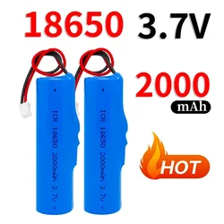 Original 3.7V 2000mAH Rechargeable Lithium Battery 18650 Li-ion with PCB PH2.0-2P Battery for Fishing LED Light Bluetooth 4.2V