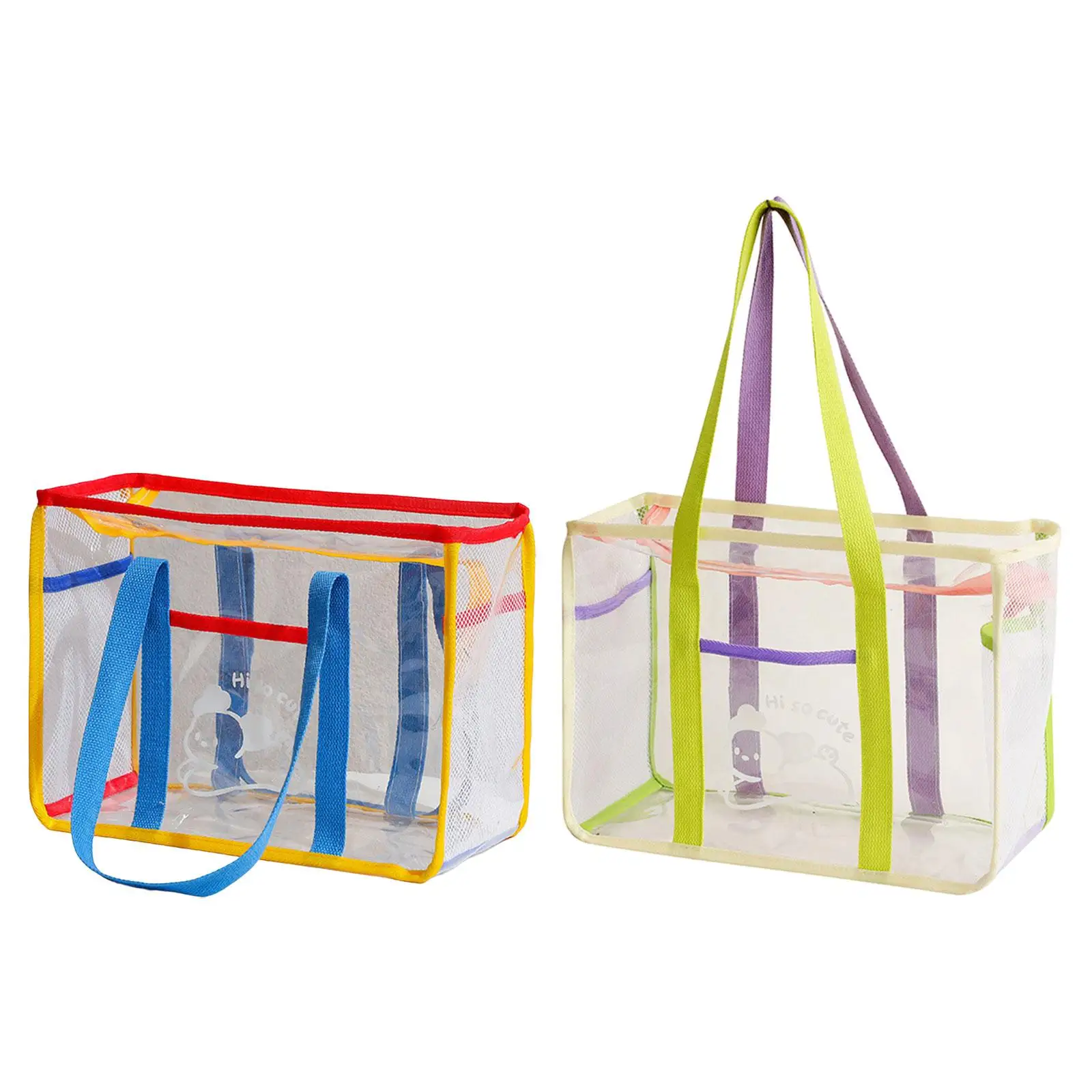 

Transparent Bag Pouch Storage Handbag Clear Tote Bag for Street Vacation