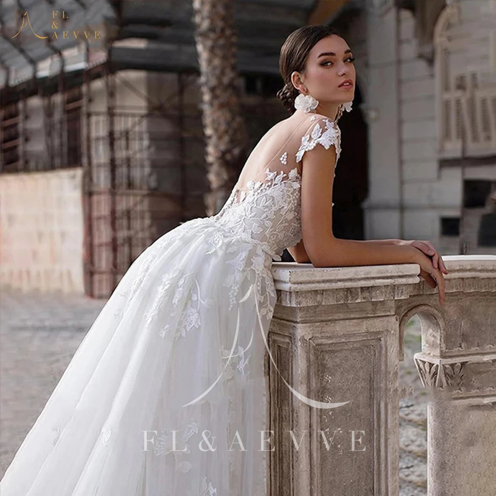 Elegant Wedding Dresses Boho Open Back Wedding Gown for Women New Bridal Dress with Appliques Women's Party Dress Customized image 4