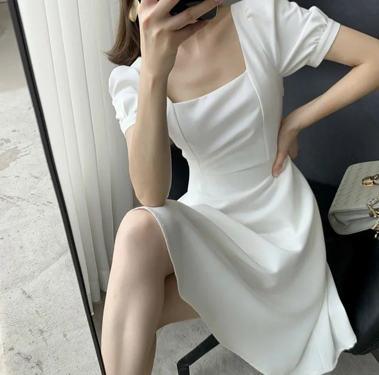 Dresses Womens Dress Impress Fall Lace-Up Drawstring Waistline Flared Ruffled Layered Romantic Sweetheart Neckline Frenchy Daily