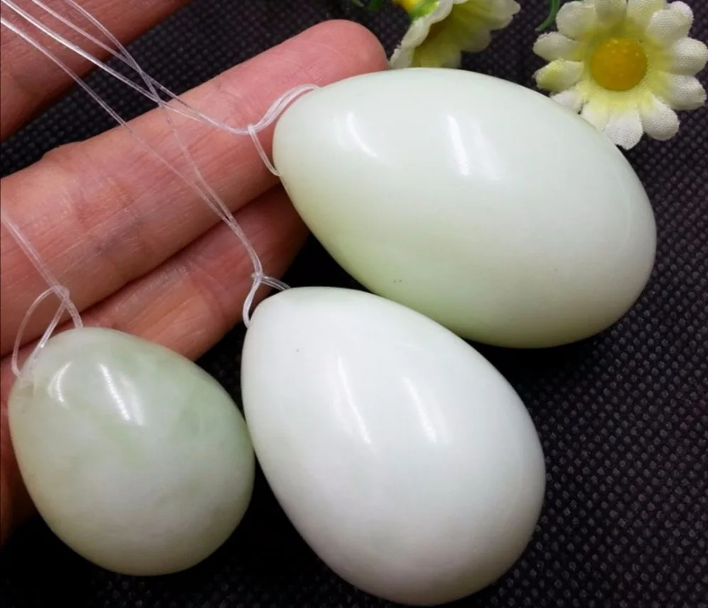 

High quality pure natural jade massager Eggs massage health care equipment Jade massager