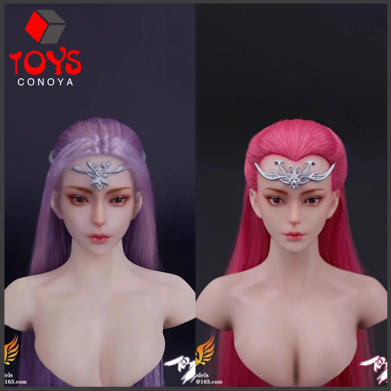 

Createmodels D-06 1/6 Ancient Fairies Beauty Color Hair Head Carving Model Fit 12" Female Soldier Action Figure Pale Body Dolls