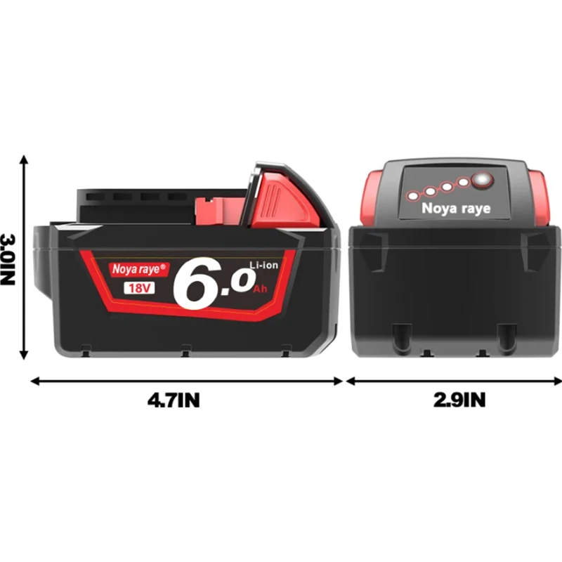 Pro Milwaukee 18V/ 3Ah 5Ah 6Ah 18650 lithiová náhradní baterie pro Milwaukee 48-11-1860 48-11-1850 48-11-1840 nářadí - náhled 4