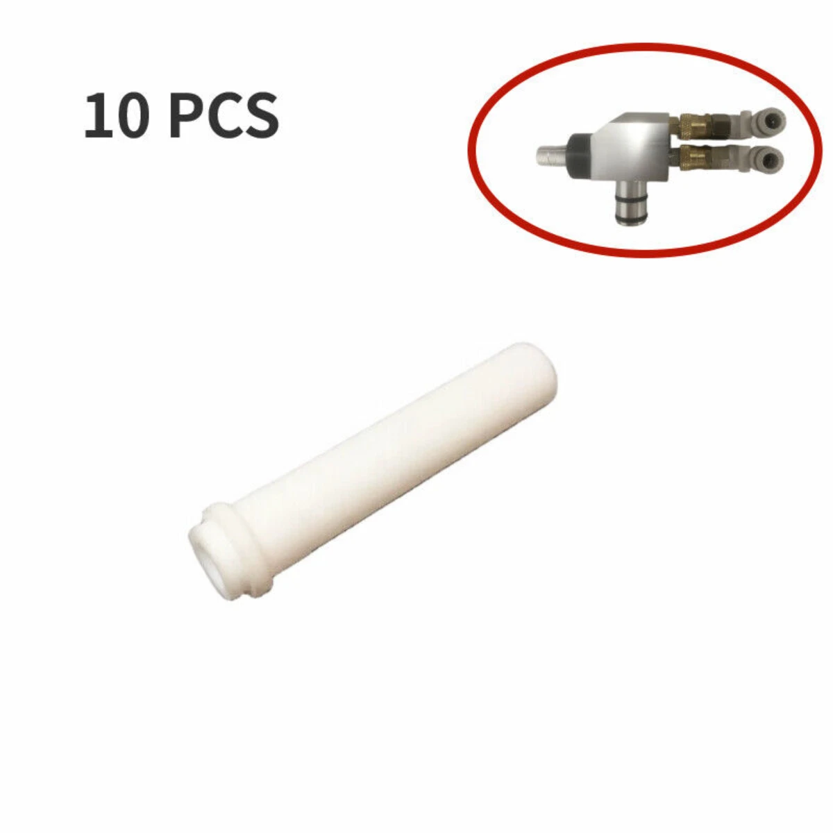 

10 PCS 1095899 Throat Tivar Venturi Suction Tube for Nordson powder coating pump