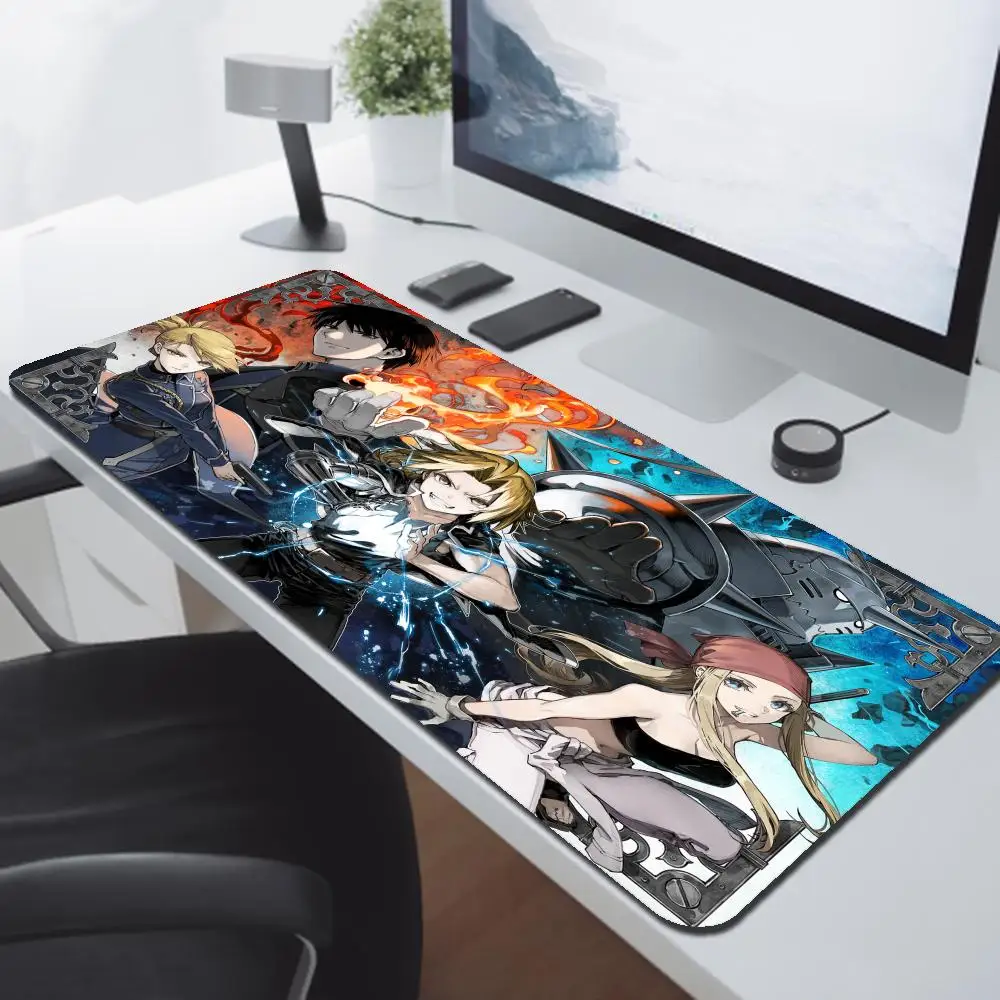 Fullmetal Alchemist Mouse Pad Gaming XL Custom HD Home Mousepad XXL keyboard pad Anti Slip Office Carpet Soft Computer Table Mat