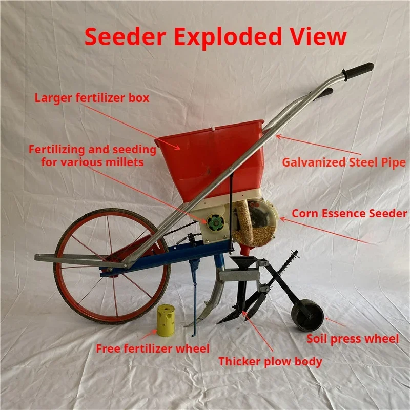 

Прецизионная сеялка с ручным нажатием — роликовая сеялка для арахиса, соевых бобов, кукурузы и зерен