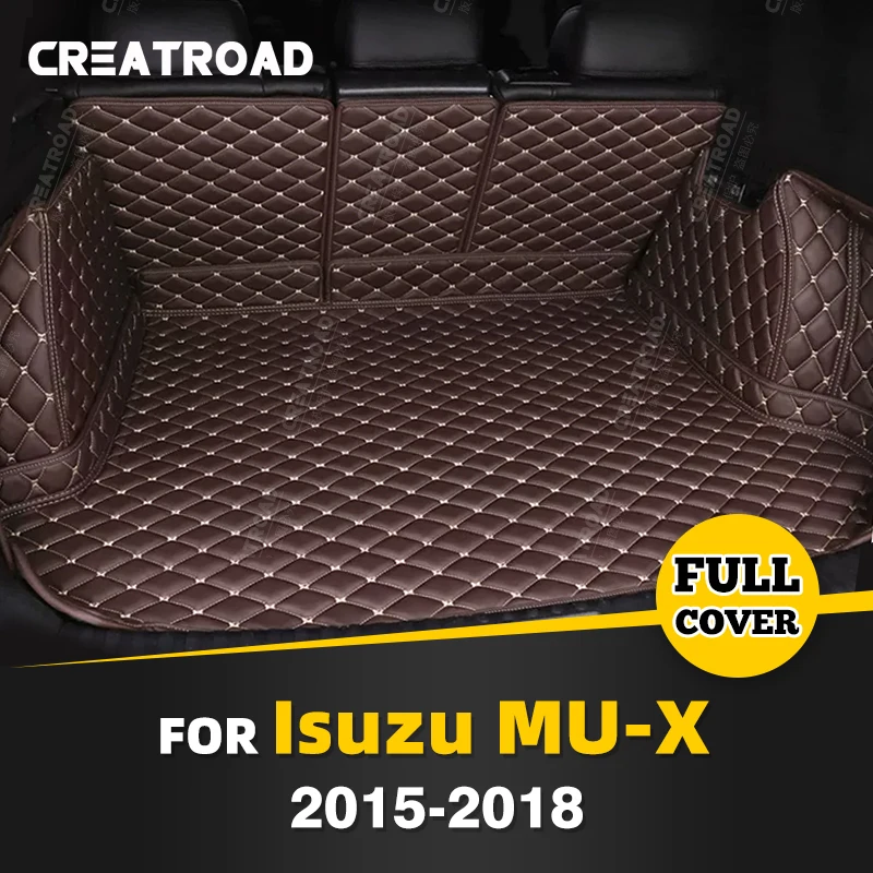 

Auto Full Coverage Trunk Mat For Lsuzu MU-X SUV 5-Seat 2015-2018 17 16 Car Boot Cover Pad Interior Protector Accessories