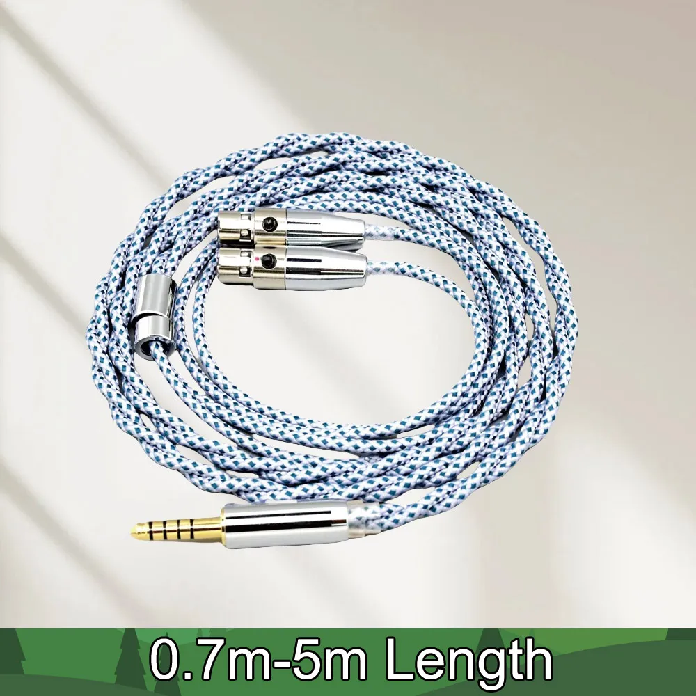 

99% Pure Silver For Audeze LCD-3 LCD-2 LCD-X LCD-XC LCD-4z LCD-MX4 Mix Graphene OCC Shielding Earphone Cable LN008653