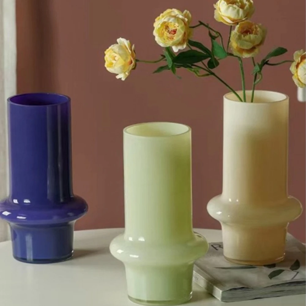 Nordic Minimalistischen Ins Stil Retro Glas Vase Kreative Hause Wohnzimmer Licht Luxus Weiche Dekoration für Home Hochzeit Decor