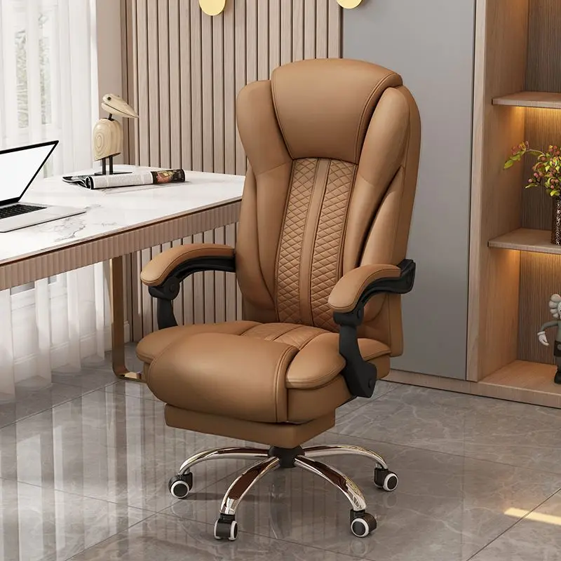 ブラックアップグレードオフィスチェアアームレスト調節可能なデザイナー特大オフィスチェア快適な新羅デエスクリトリオ家具ホーム