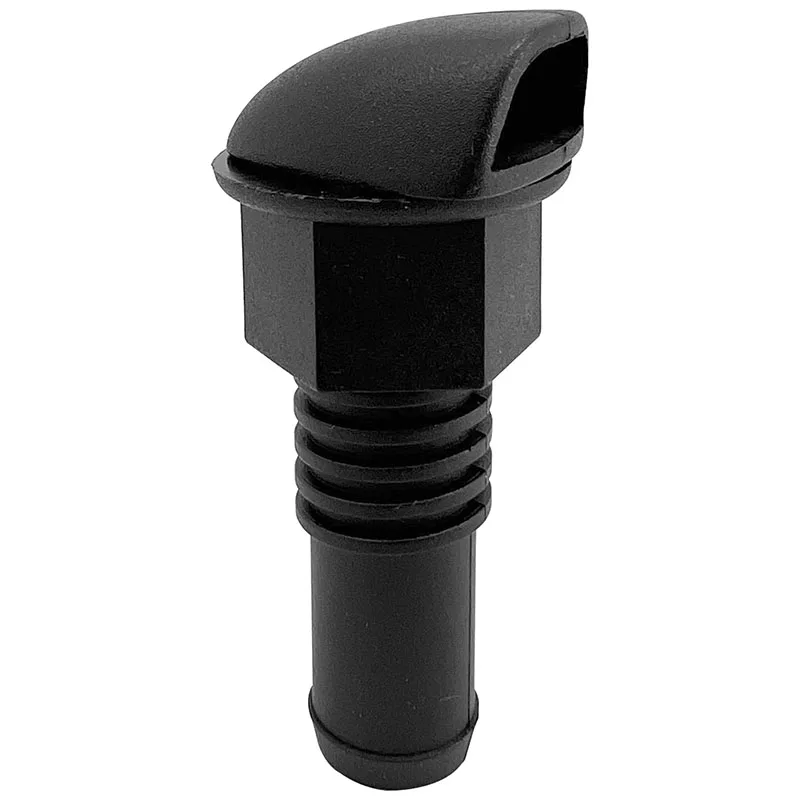 Boat Black Nylon Fuel Gas Tank Vent Thru Hull Drain Pipe Connector Straight Hose Barb Fitting