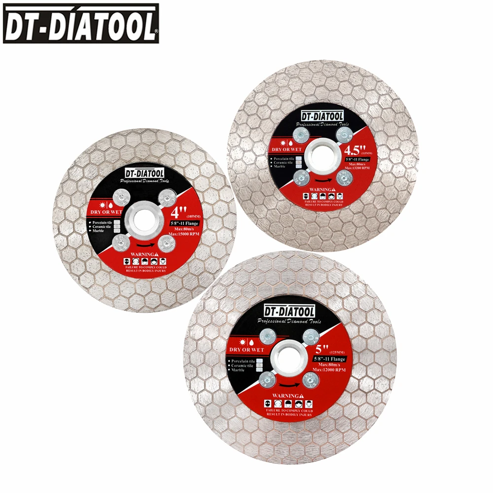 

DIATOOL 1pc 105/115/125mm Diamond Saw Blade Cutting Disc Grinding Wheel Saw Blade For Ceramic Porcelain Tile Marble 5 8 Thread