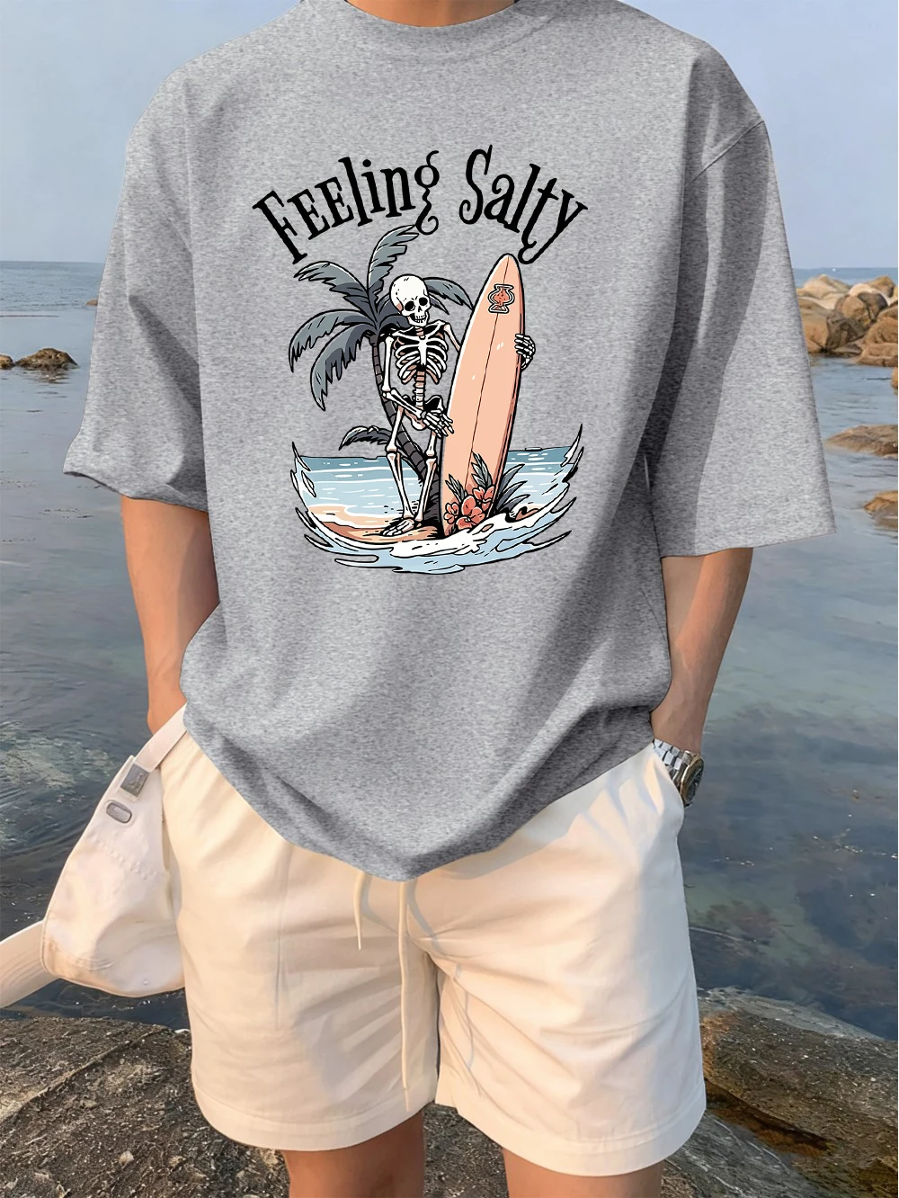 Feeling Salty Surfing Design S-3Xl Daily T Shirt Man Breathable Cotton T-Shirt Hip Hop Loose Top All-Match Casual Unisex Clothes