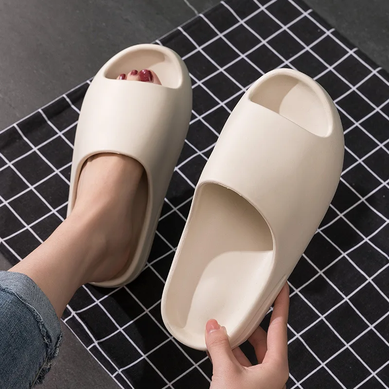 

Summer Women Slippers Men Sandals Casual Beach Shoes Soft Bottom Slides Thick Platform EVA Anti-Slip Home Slippers